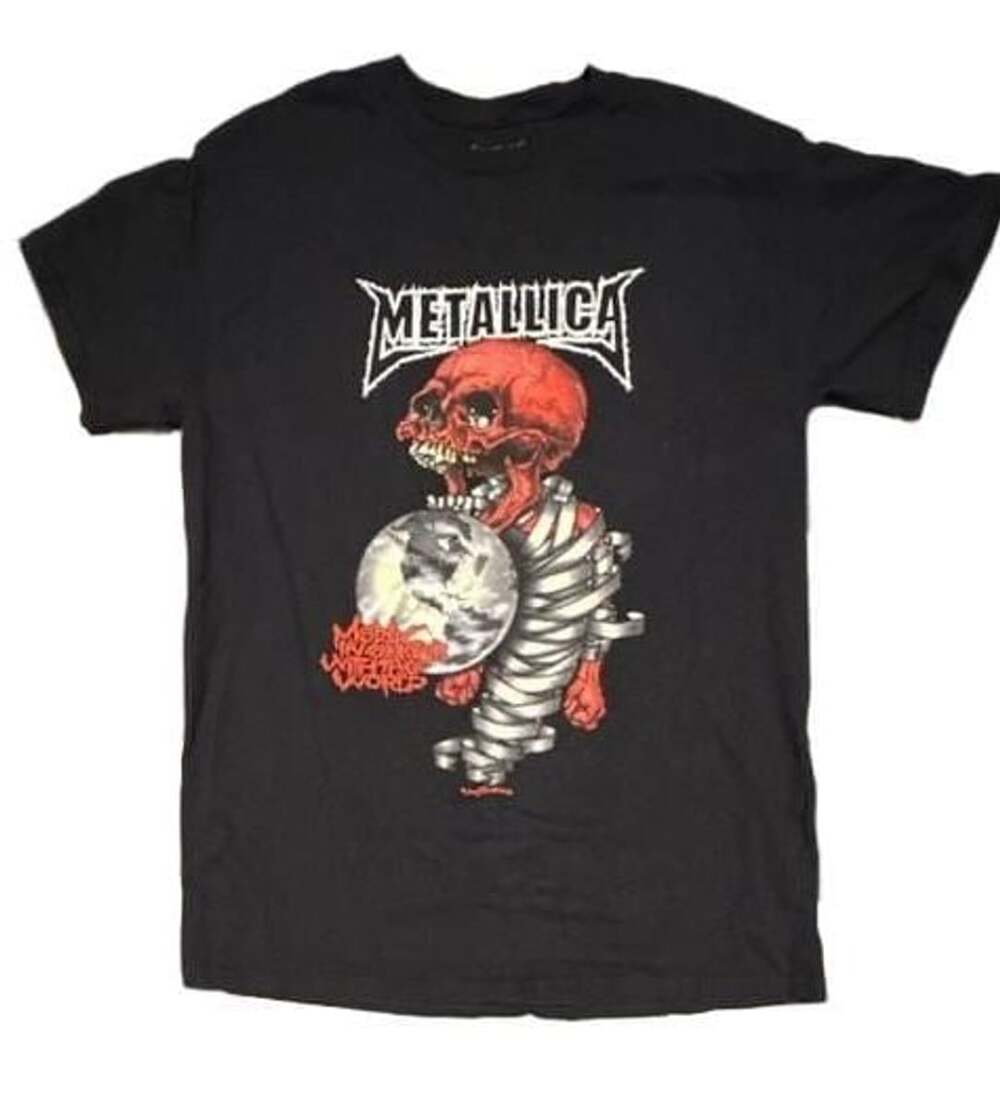Metallica Pushead Madly In Anger With The World T-Shirt MD Black
